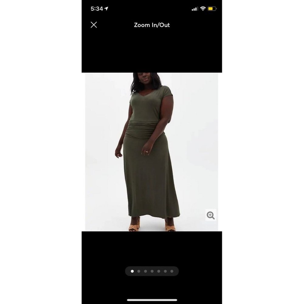 Torrid size 1 army green maxi dress